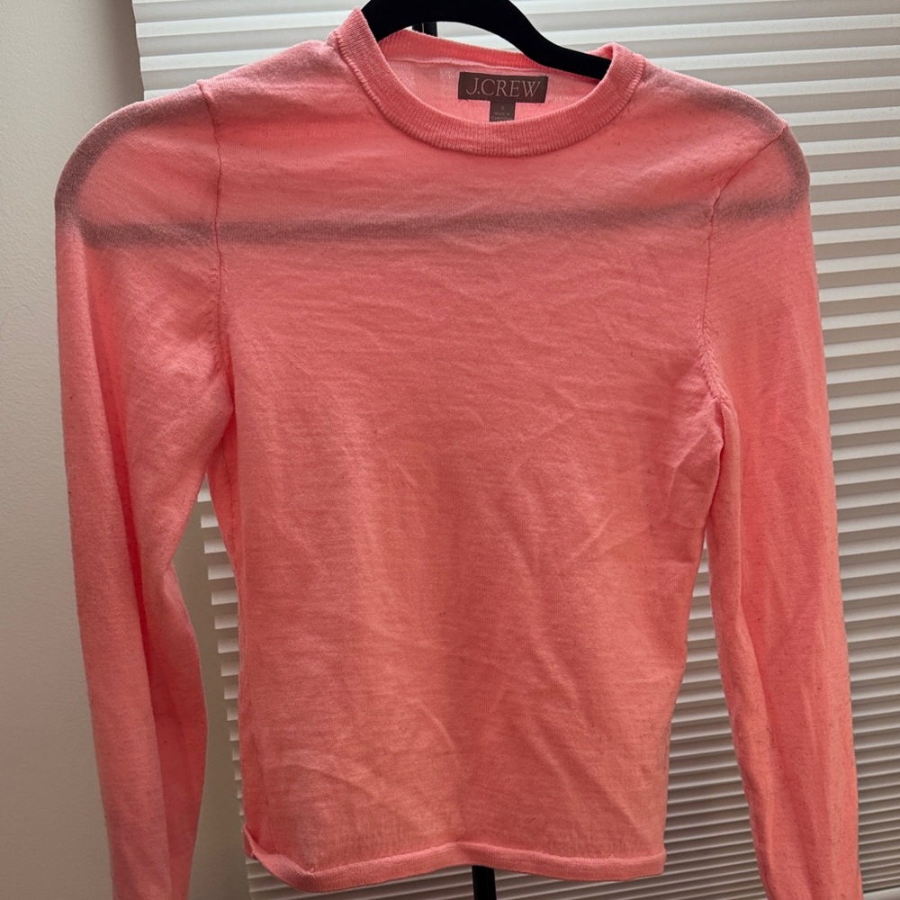 Wool J. Crew Coral Long Sleeve Shirt